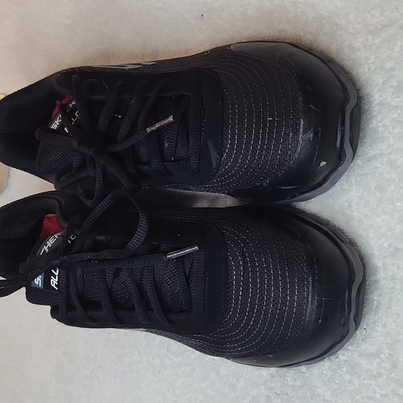 Skechers slip resistant alloy toe memory foam air cooled Synergy Wingo Work Shoe - Picture 4 of 16